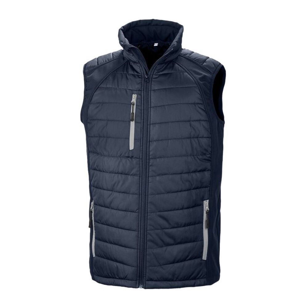 Result Unisex Adult Compass Softshell Gilet / Navy/Gray